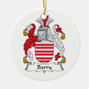 Barry Family Crest Ceramic Tree Decoration