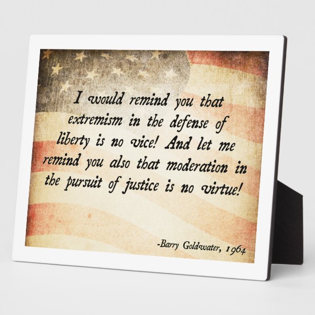 Barry Goldwater Quote Plaque (Side)