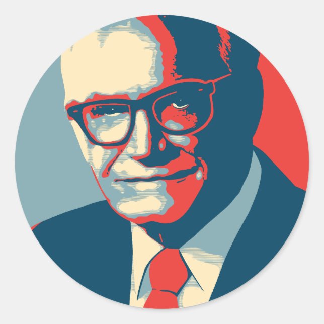 Barry Goldwater Right Classic Round Sticker (Front)
