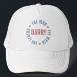 Barry Man Myth Legend Customisable Trucker Hat<br><div class="desc">Barry The Man the Myth the Legend is a great design from TeeShirtsTshirts collection of Male Name Personalised designs on t-shirts and gifts.</div>