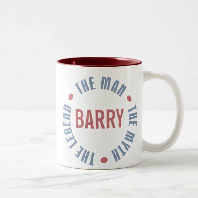 Barry Man Myth Legend Customisable Two-Tone Coffee Mug (Right)