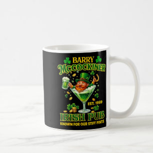 Barry mccockiner mcconconner irish pub funny saint coffee mug