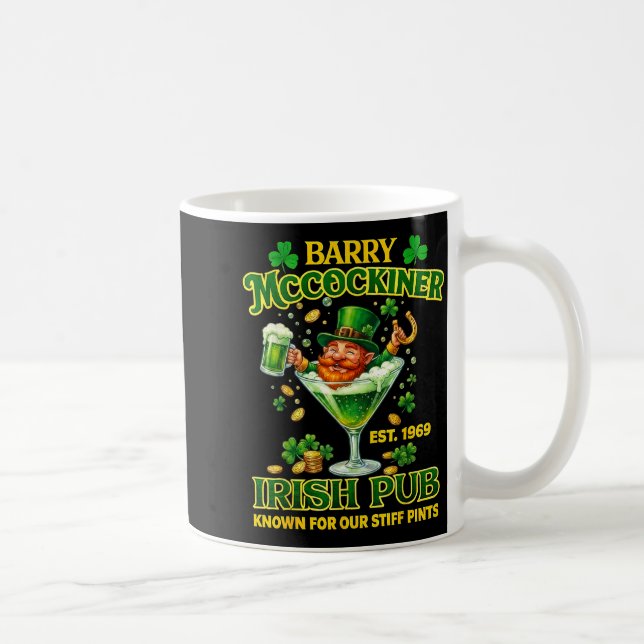Barry mccockiner mcconconner irish pub funny saint coffee mug (Right)