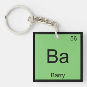 Barry Name Chemistry Element Periodic Table Key Ring