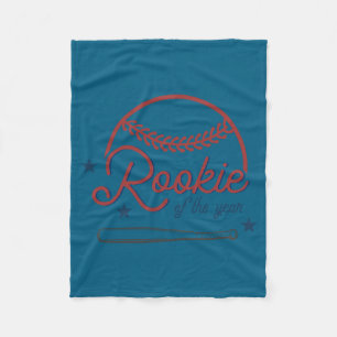 Barry Rookie Baseball Birthday Baby Illustration Fleece Blanket