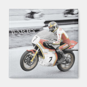 Barry Sheene 2, the hand tinted version Magnet