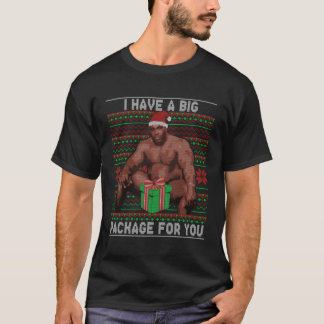 Barry Sitting On A Bed Big Package Ugly Christmas T-Shirt