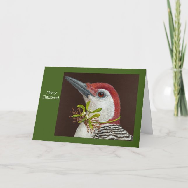 Barry the woodpecker Christmas card (Front)