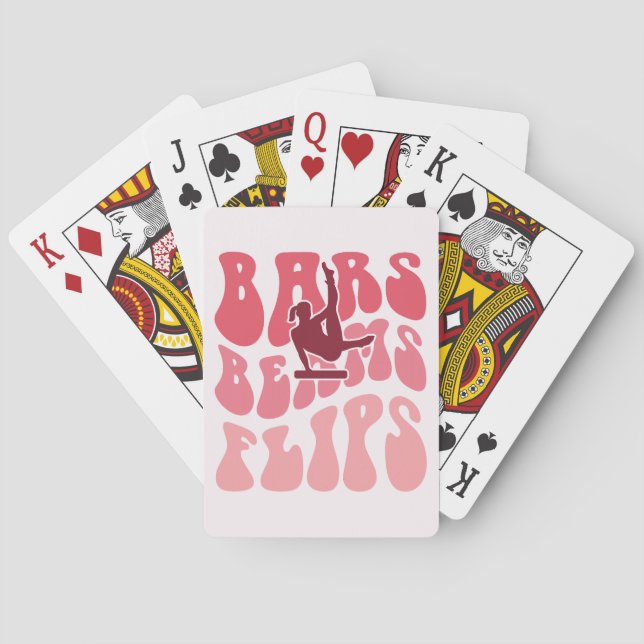 Bars, Beams, and Flips - Gymnastics Playing Cards (Back)