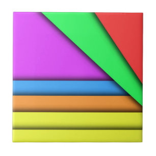 Bars of Colour Ceramic Tile