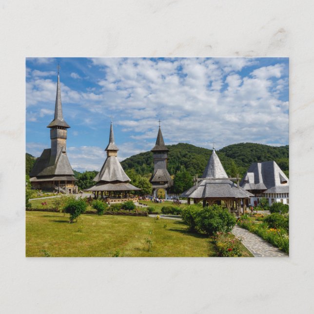 Barsana Abbey in Romania Postcard (Front)