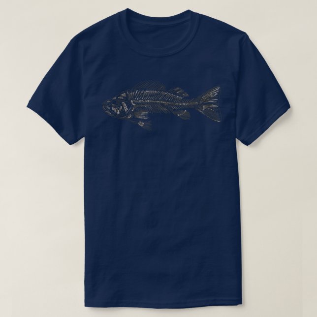 Barsch Fish Skeleton T-Shirt (Design Front)