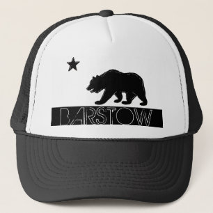 Barstow California black white flag hat