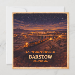 Barstow Centennial Desert Train Glow Card