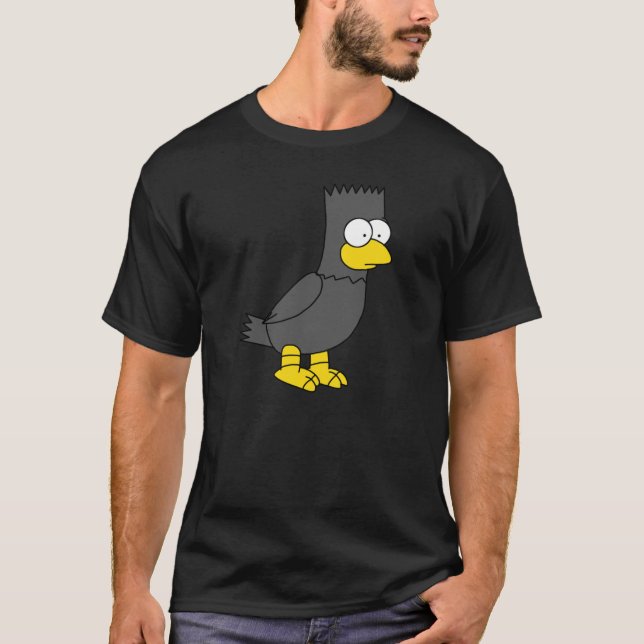 Bart as Edgar Allen Poe Raven Nevermore Halloween7 T-Shirt (Front)