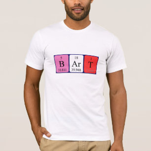 Bart periodic table name shirt