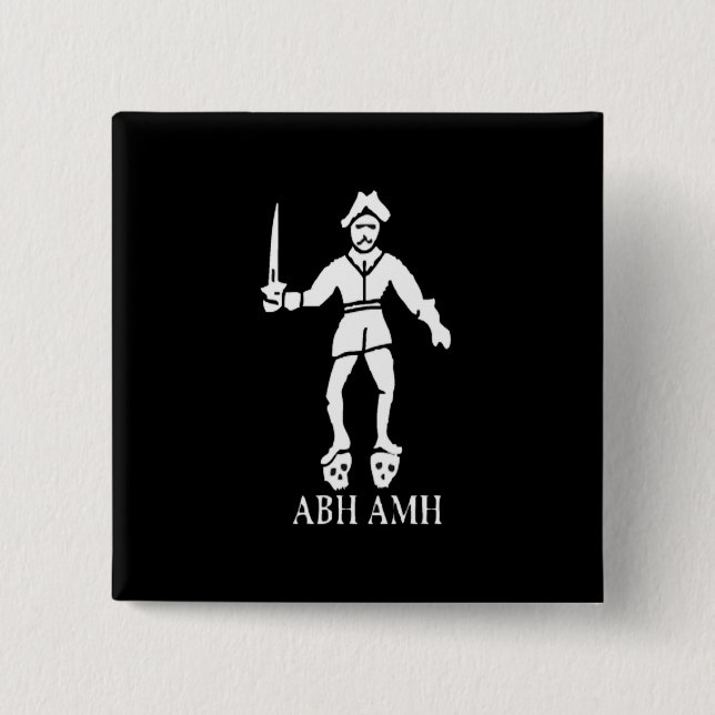 Bart Roberts #1-White 15 Cm Square Badge (Front)