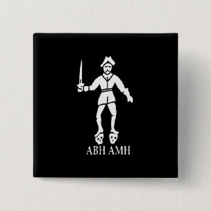Bart Roberts #1-White 15 Cm Square Badge