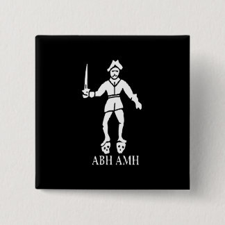 Bart Roberts #1-White 15 Cm Square Badge