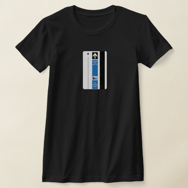 BART Ticket Teeshirt T-Shirt (Laydown)