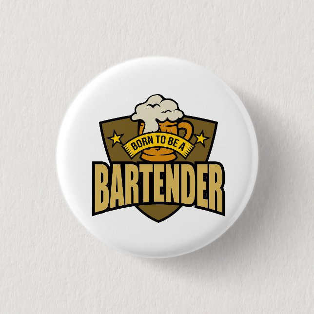 Bartender 3 Cm Round Badge (Front)