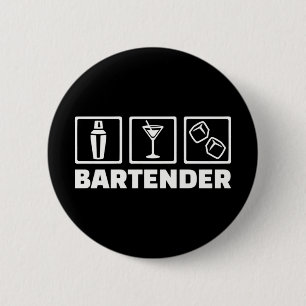 Bartender 6 Cm Round Badge