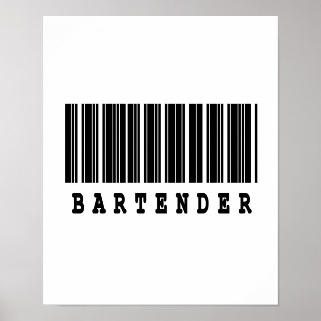 bartender barcode design poster (Front)