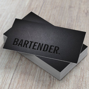 Bartender Bold Text Minimalist Wine Business Card