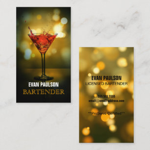 Bartender Business Card