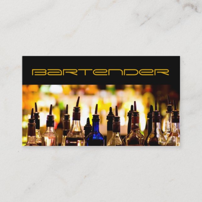 Bartender Business Card (Front)