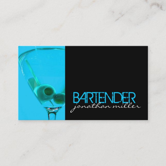 Bartender Business Card (Front)