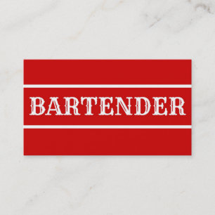Bartender Business Card