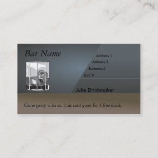 Bartender Business Cards