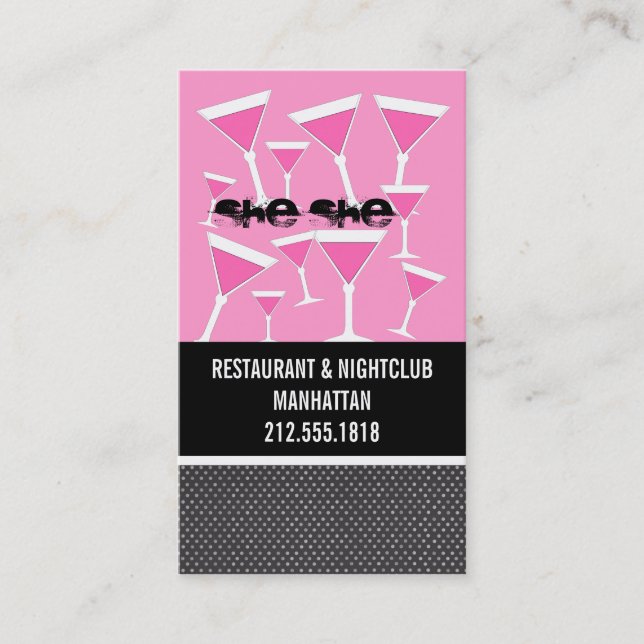 Bartender Business Cards (Front)