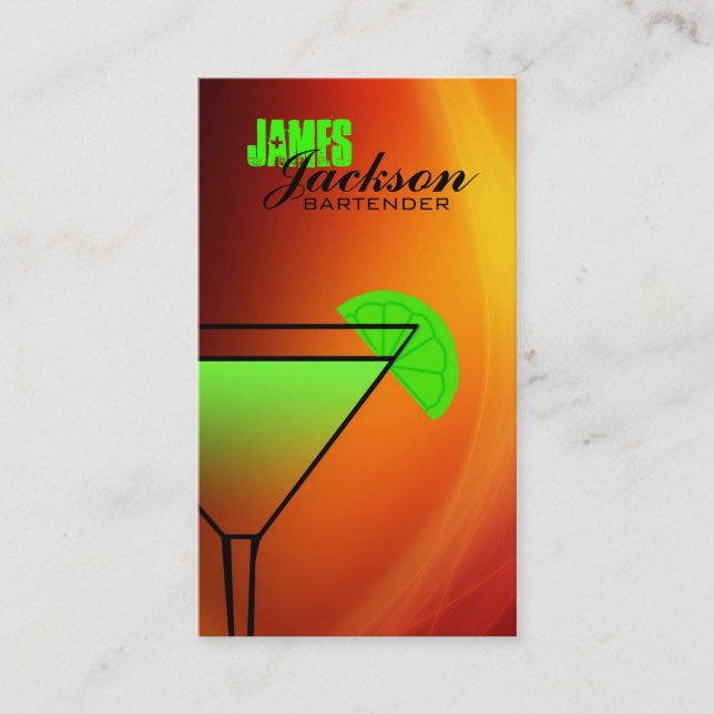 Bartender Business Cards (Front)