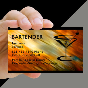 Bartender Business Cards