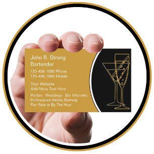 Bartender Business Cards
