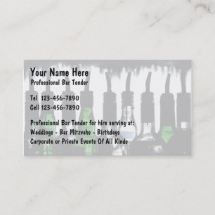 Bartender Business Cards
