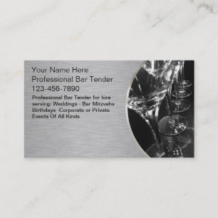 Bartender Business Cards