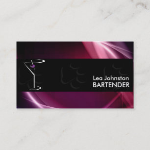 Bartender Business Cards Classy Martini Cocktail