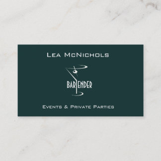 Bartender Business Cards Template Martini