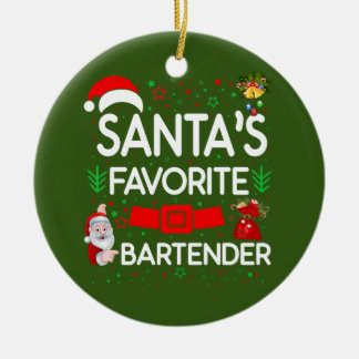 Bartender Ceramic Ornament