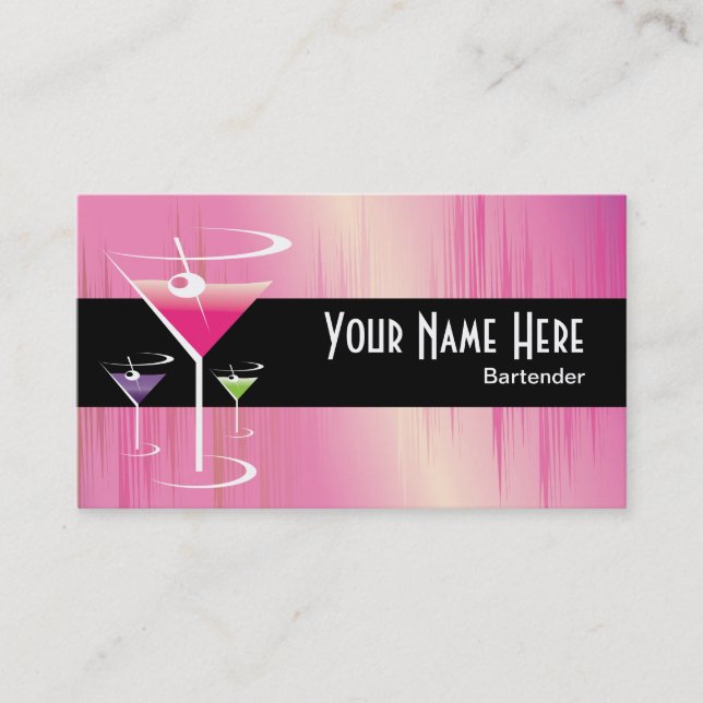 Bartender Classy Business Card (Front)
