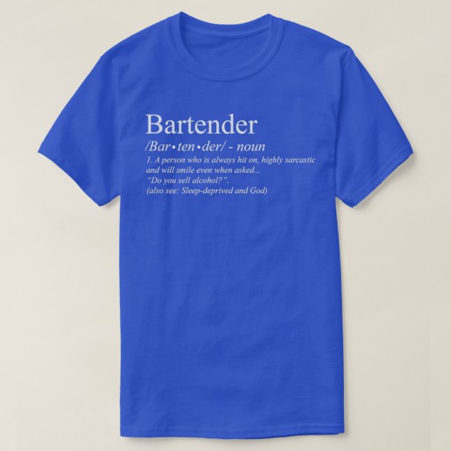Bartender Definition Tee Classic TShirt (Design Front)