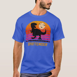 Bartender dinosaur sunset gift for him gift for he T-Shirt