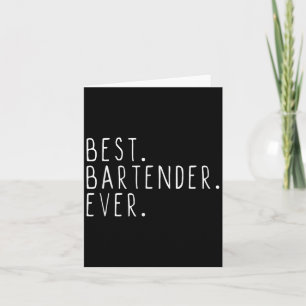Bartender Ever Cool Funny Bartending Gift Christma Card