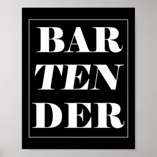 Bartender Funny Bartender Mixologist Poster
