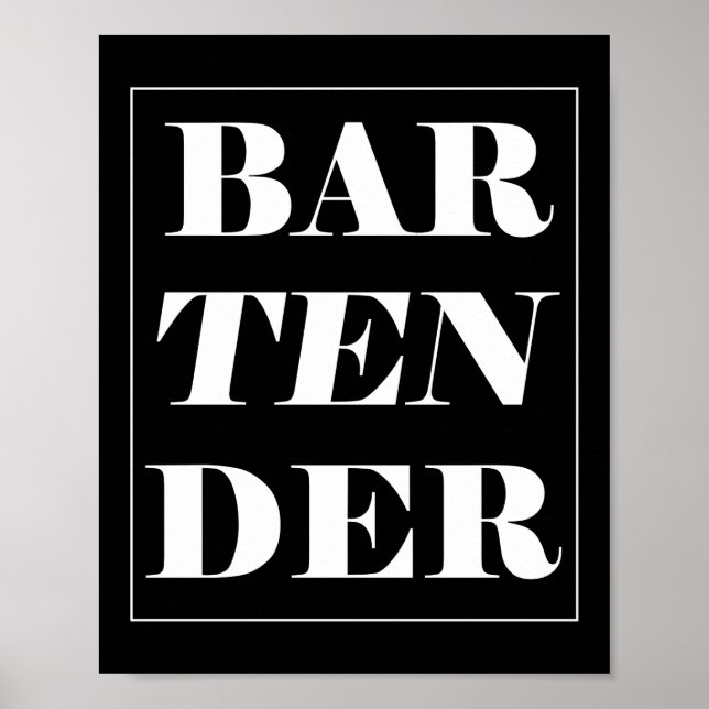 Bartender Funny Bartender Mixologist Poster (Front)