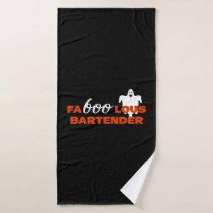 Bartender Halloween Bath Towel