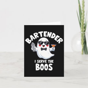 Bartender Halloween Costume I Serve The Boos Men W Card
